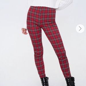 Forever 21 Plaid High-Rise Leggings